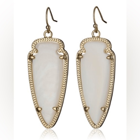 Kendra Scott • Skylar Earrings • White Onyx • Gold Tone - Picture 1 of 3